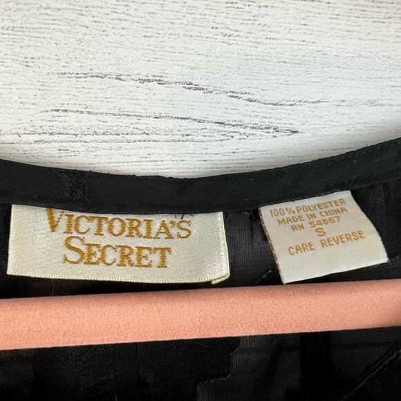 Victoria’s Secret Vintage Black Lace Mesh Topper Blouse Size S - Picture 7 of 8